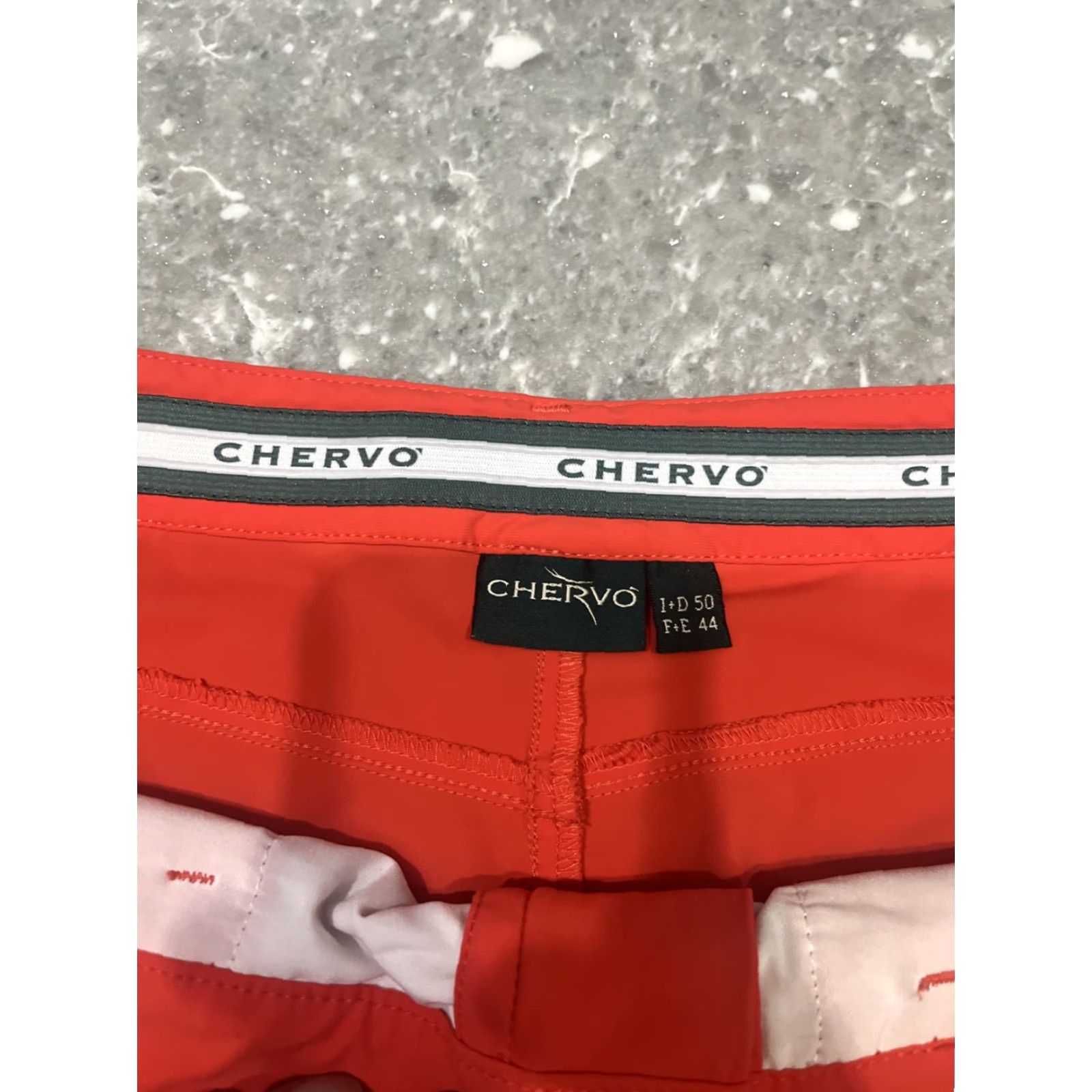 Vintage Chervo Mens Golf Performance Garing Shorts UV Protection 34x9.5" Orange Chino Regular Mens Size US 34 / EU 50 - 3 Thumbnail