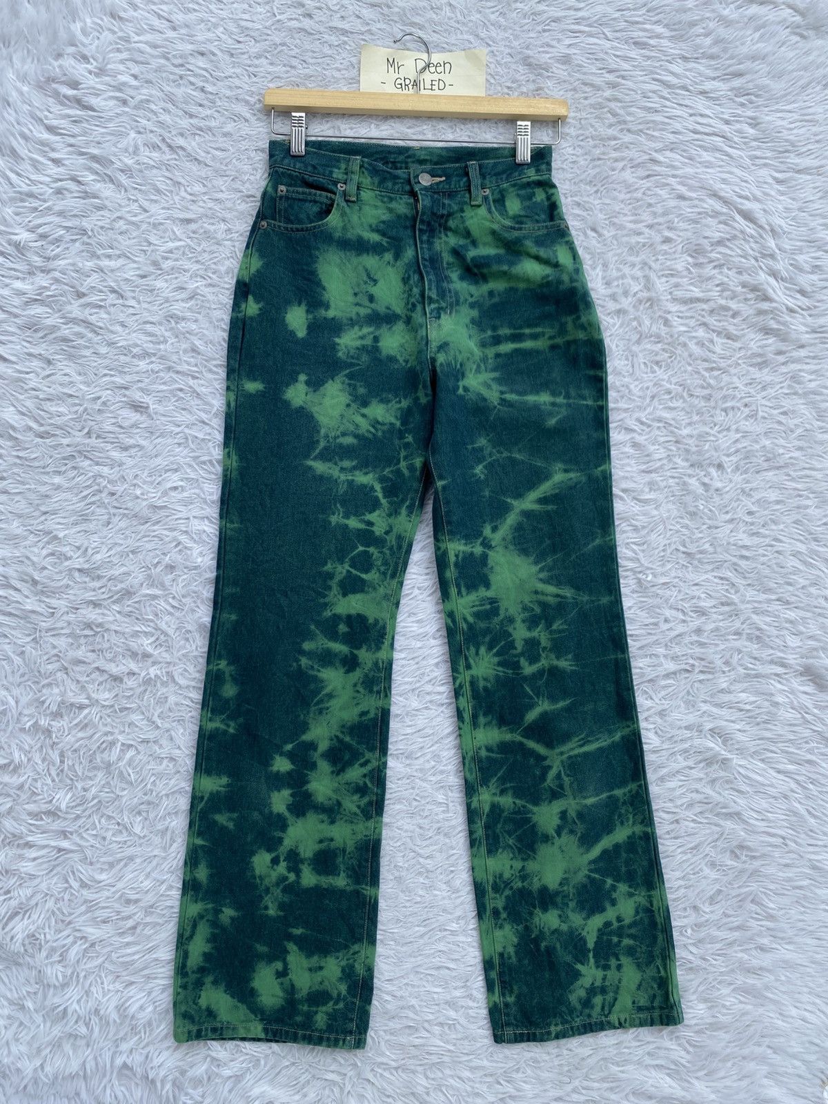 Japanese Brand Vintage 90s Japanese Brand Tie Dye Flash Jeans Pants Size US 27 - 1 Thumbnail