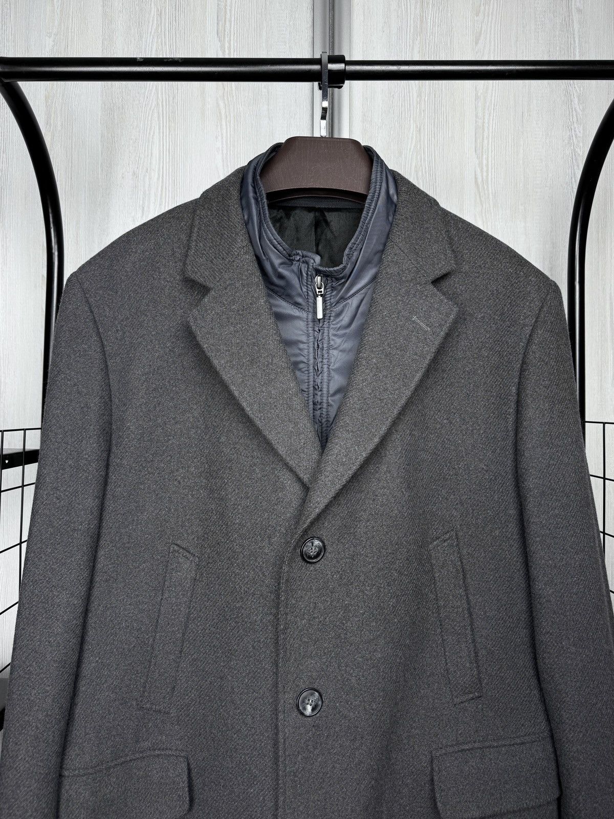 Ballantyne Ballantyne 100% Wool grey heavy coat with lining Italy made Size US XL / EU 56 / 4 - 3 Thumbnail