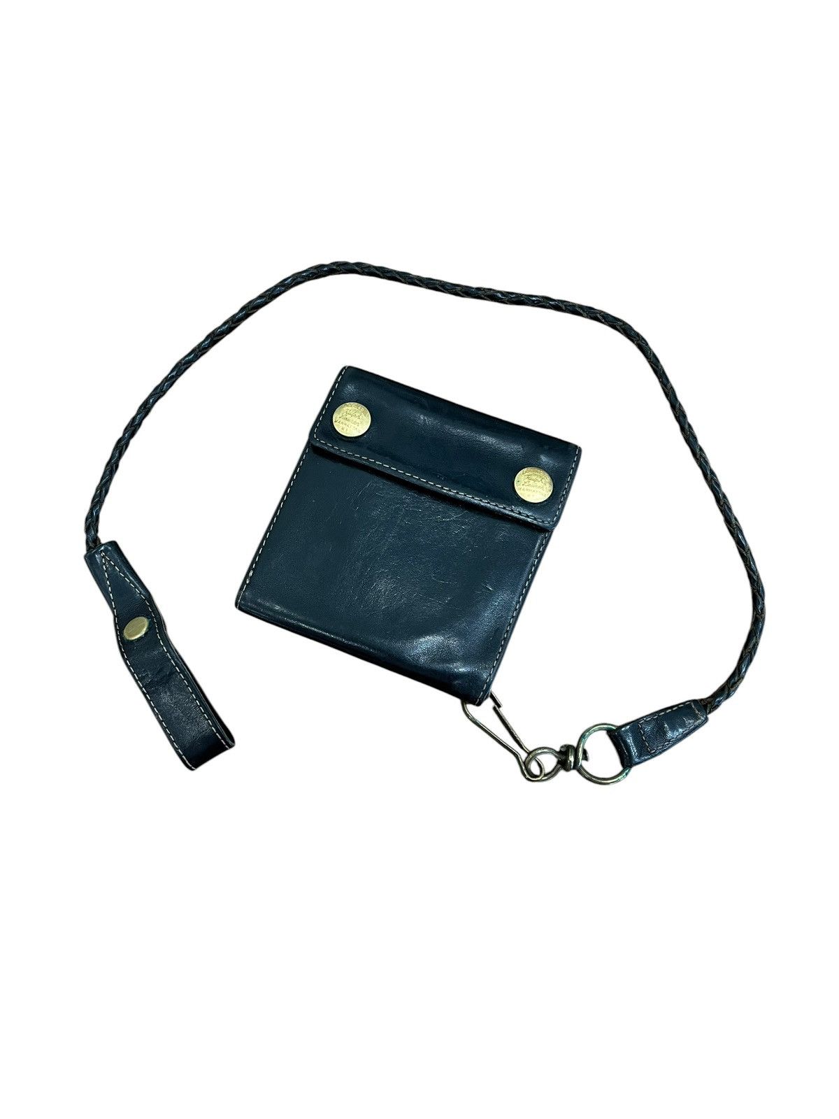 RRL Ralph Lauren Double RL Leather Bifold Snap Wallet | Grailed
