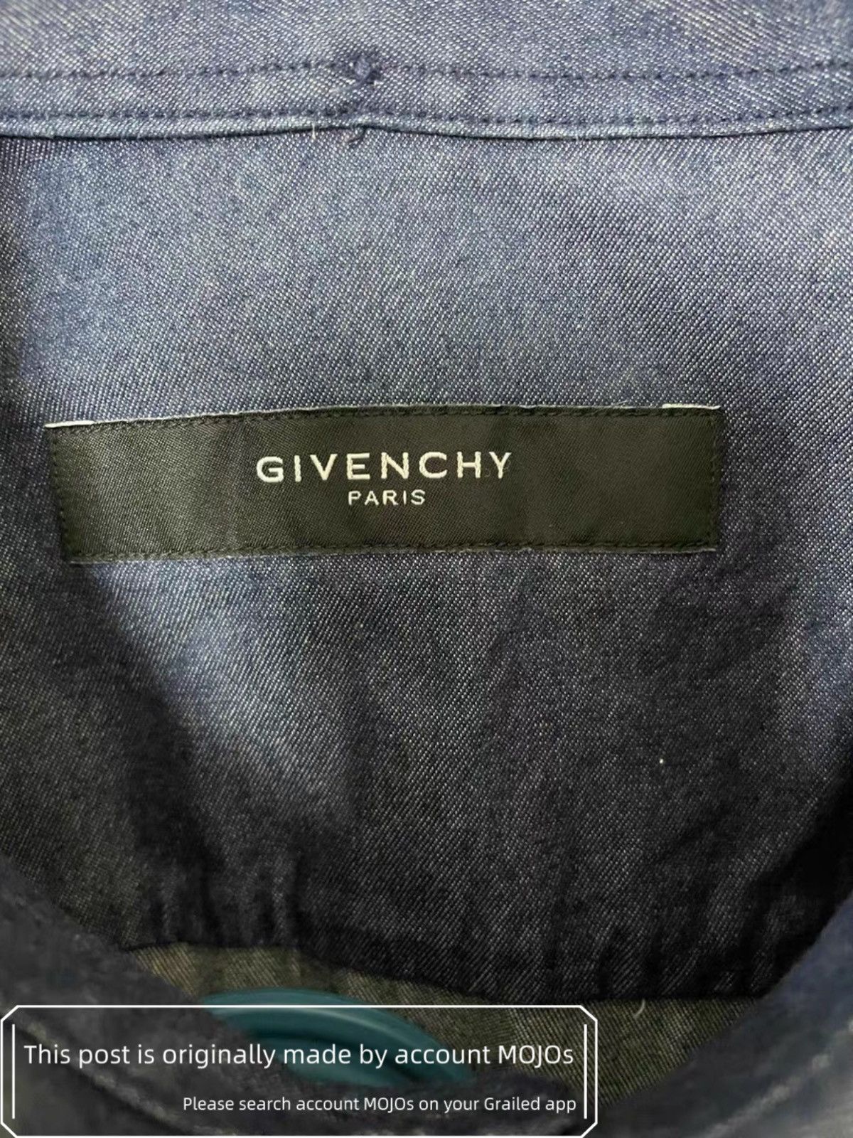 Givenchy Sz 41 Givenchy Raw & Wash Denim Joint Shirt mojos1654 Size US L / EU 52-54 / 3 - 8 Thumbnail