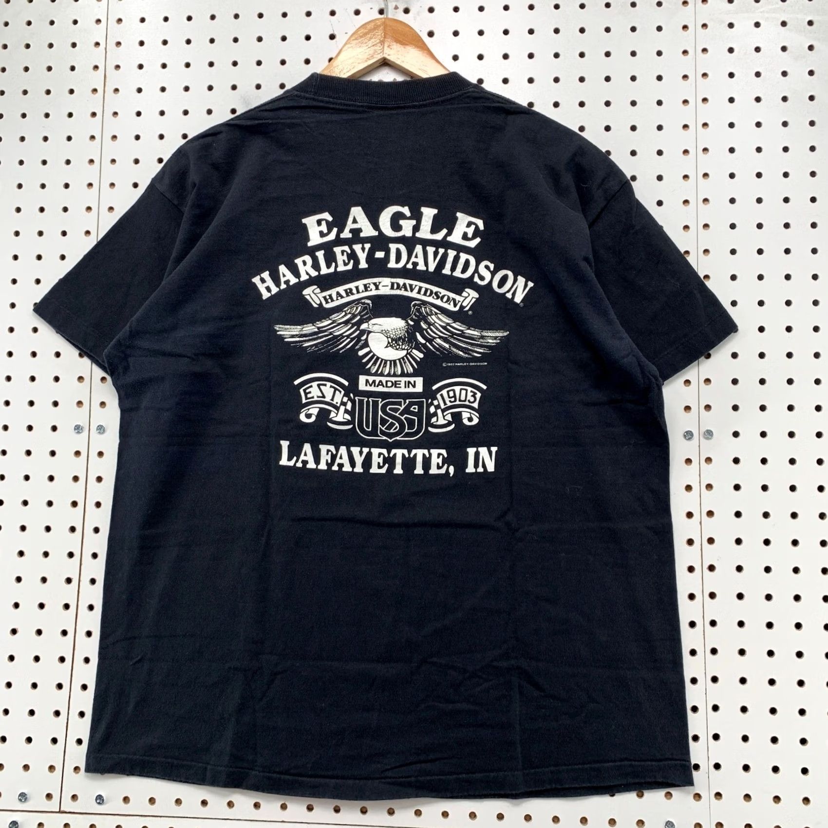 Harley Davidson VINTAGE Harley-Davidson Shirt Mens XL Black 90 Fairweather Biker Single Stitch Graphic Print Crew Neck Short Sleeve USA 1990s Boys Girls Mens Womens Size US XL / EU 56 / 4 - 2 Thumbnail