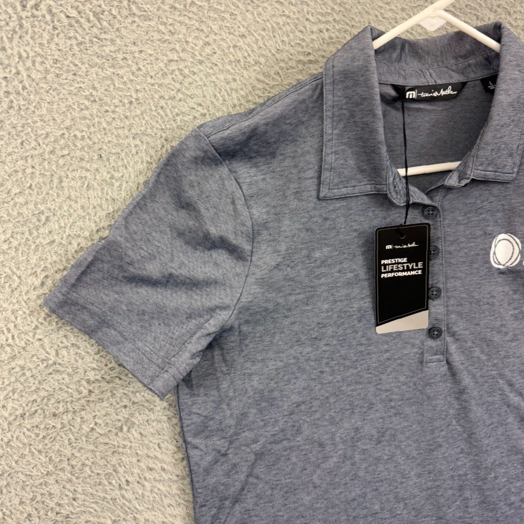 TravisMathew Travis Mathew Shirt Mens Large Gray Short Sleeve Polo Oceanside Casual Golf NWT Size US L / EU 52-54 / 3 - 5 Thumbnail