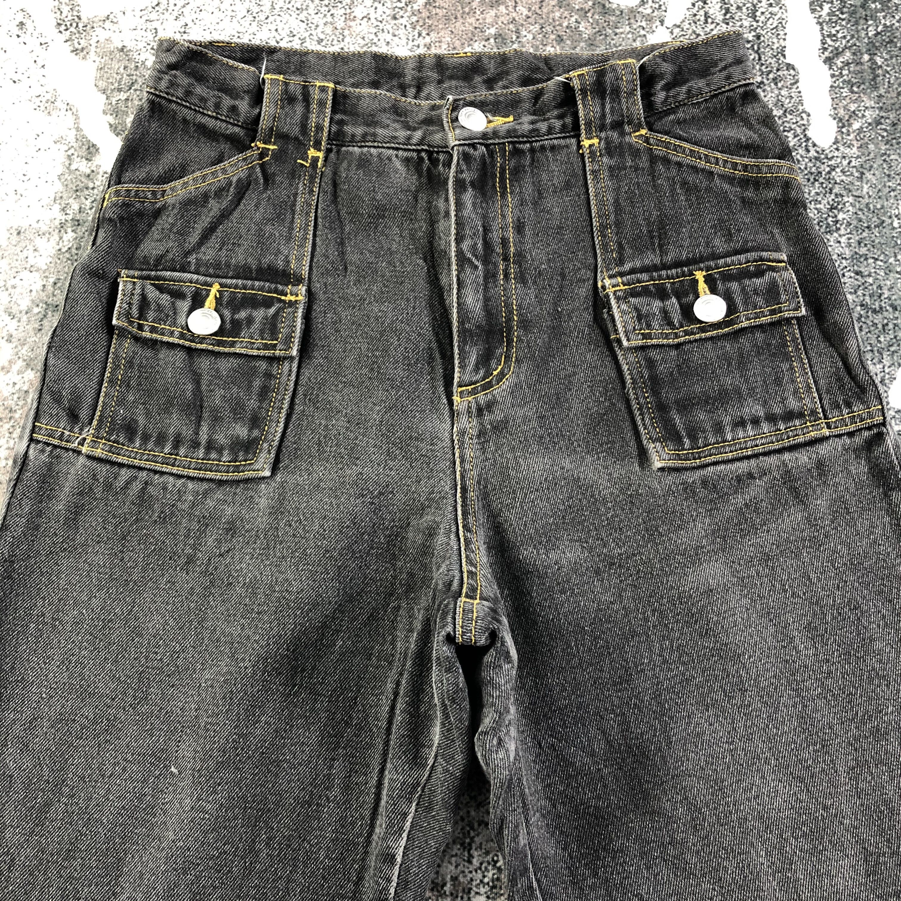 Japanese Brand Japanese Bush Pants Jeans Faded Black Denim KJ1642 Size 27" / US 4 / IT 40 - 3 Thumbnail