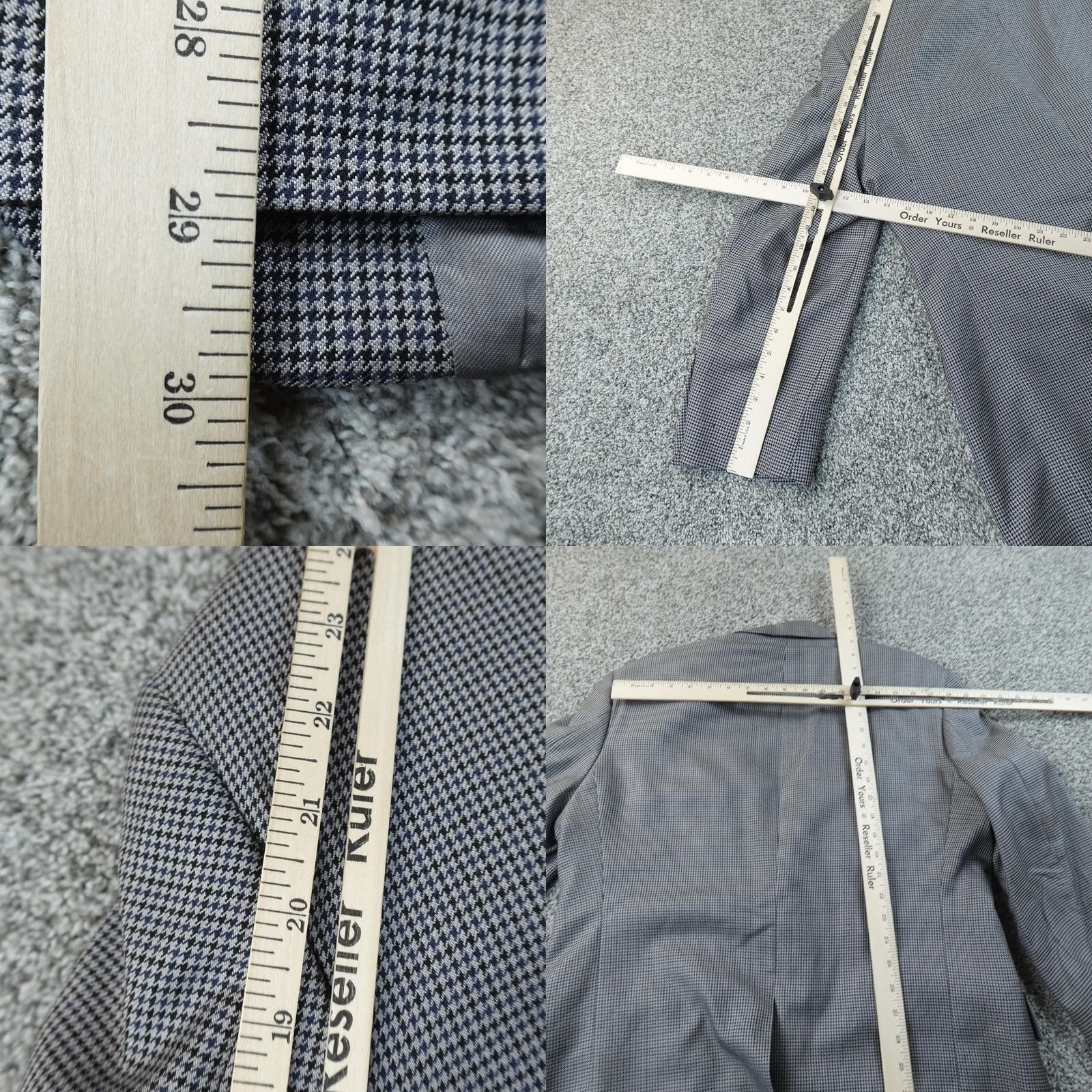 Brooks Brothers Brooks Brothers Sport Coat Jacket Gray Houndstooth Silk Wool 40 Mens Notch Four-Button 2 Piece Vintage No Size US XXS / EU 40 - 9 Thumbnail
