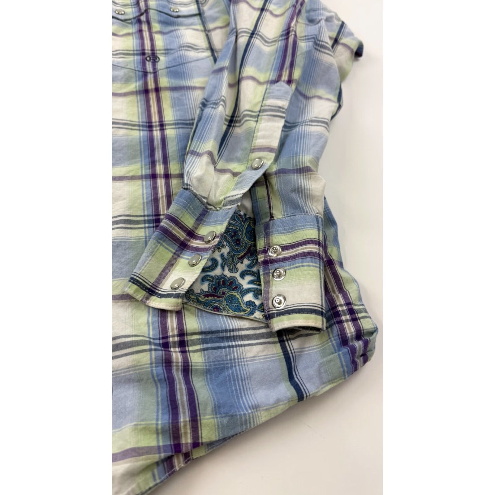 Roper Roper Shirt Mens Medium Colorful Plaid Western Double Chest Pockets Snap Button Shirt Size US M / EU 48-50 / 2 - 3 Thumbnail