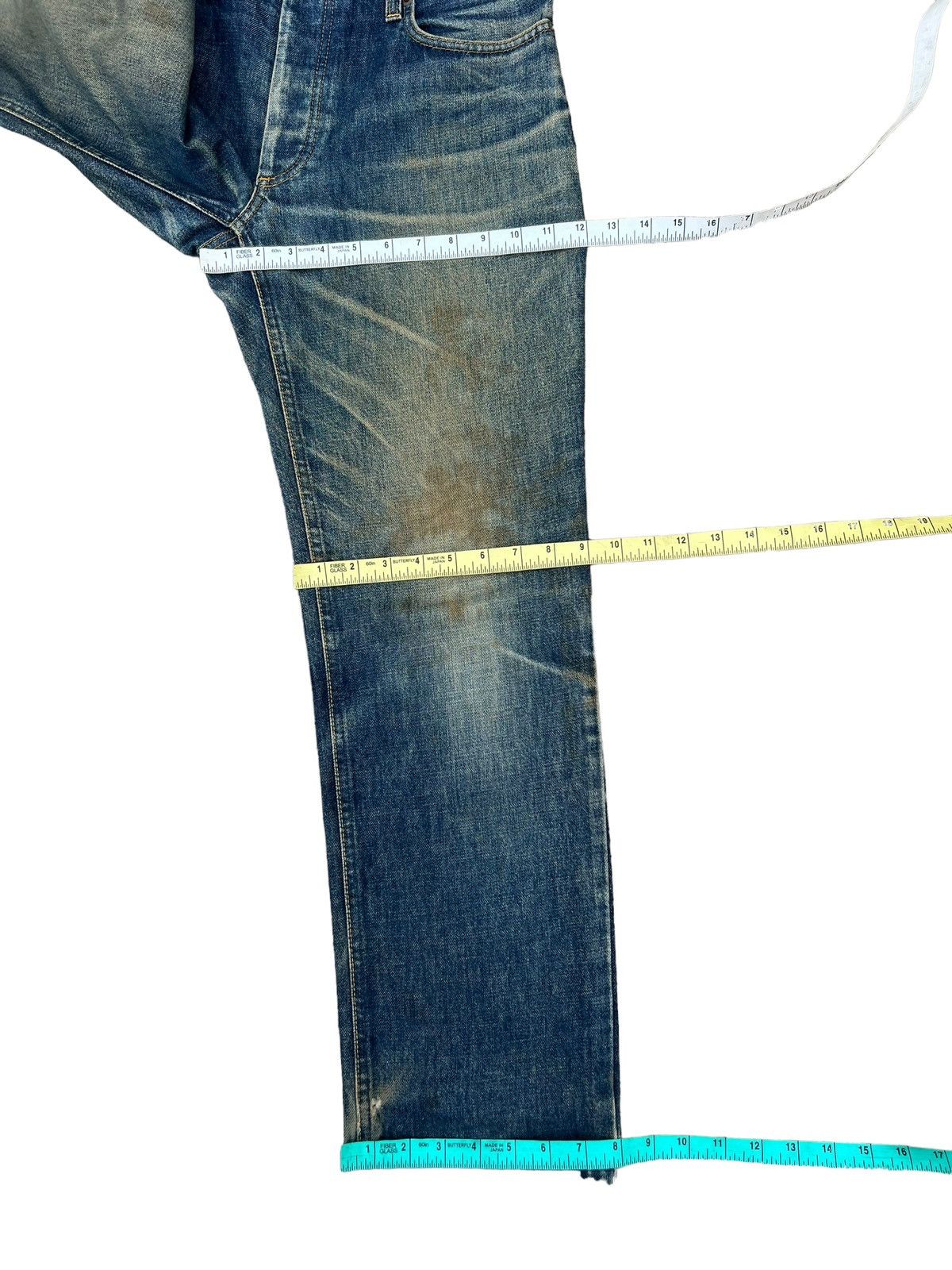 Helmut Lang Vintage 1997 Helmut Lang Mud Denim Dirty Trashed Jeans Size US 31 - 4 Thumbnail