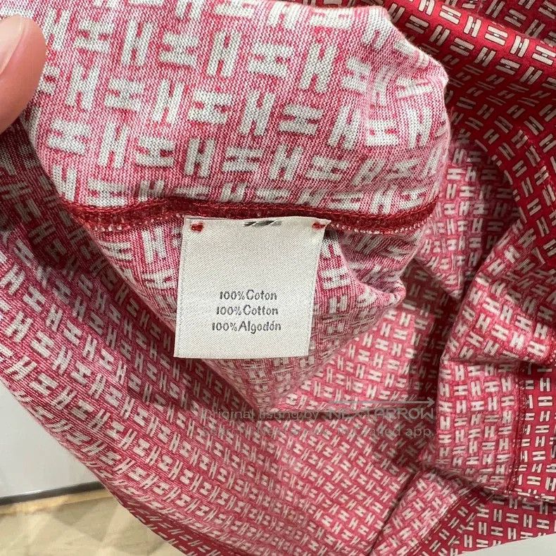 Hermes Hermes Red Plaid All-over Printed Short Sleeve, Cotton Mat Size L / US 10 / IT 46 - 4 Thumbnail