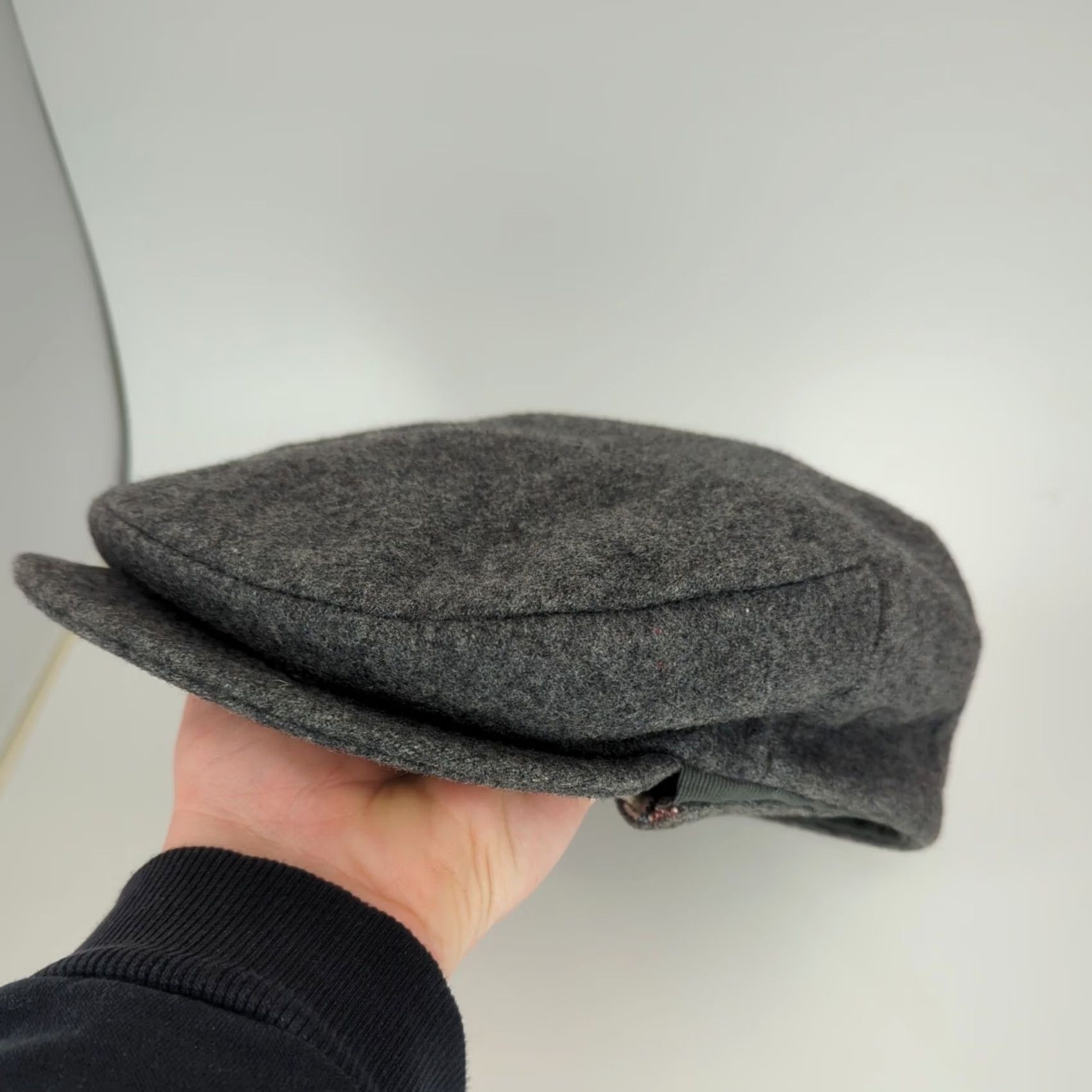 Vintage VINTAGE Newsboy Cap Hat Wool Blend Gray Lined Ear Flaps Made in Italy M Men 90s Cap Size ONE SIZE - 3 Thumbnail