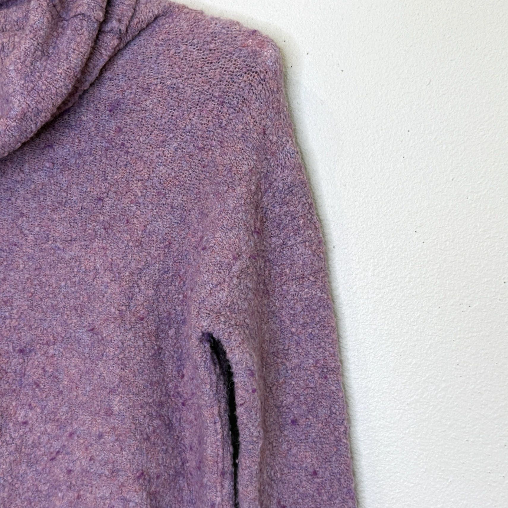 Free People VINTAGE Free People Crop Turtleneck Sweater Womens Small Lavender Purple Knit Long Sleeve Pullover Bohemian Winter Fall Spring Casual Travel Womens Size S / US 4 / IT 40 - 3 Thumbnail