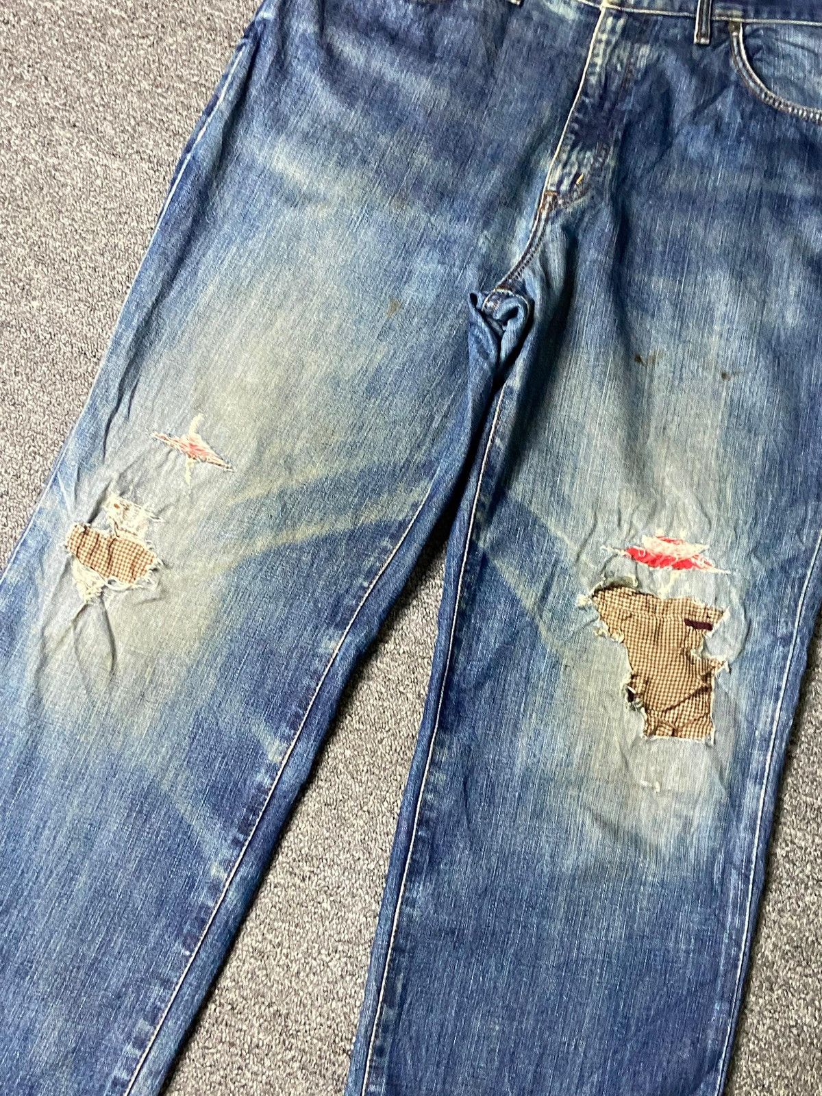 Edwin × Japanese Brand × Vintage EDWIN 503 Regular Fit Distressed Denim Jeans (133) Size US 38 / EU 54 - 6 Thumbnail
