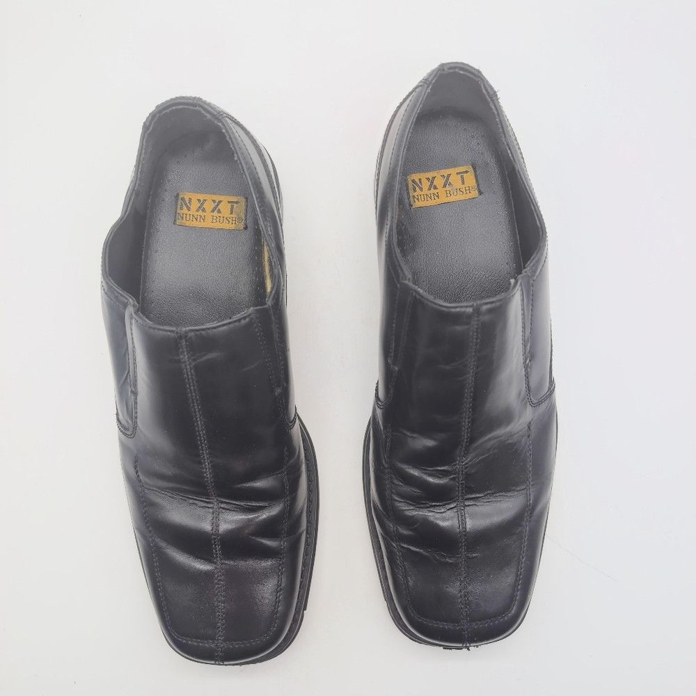 Nunn Bush Nunn Bush NXXT Sz 11 Men's Black Leather Slip-On Shoes Size US 11 / EU 44 - 6 Thumbnail