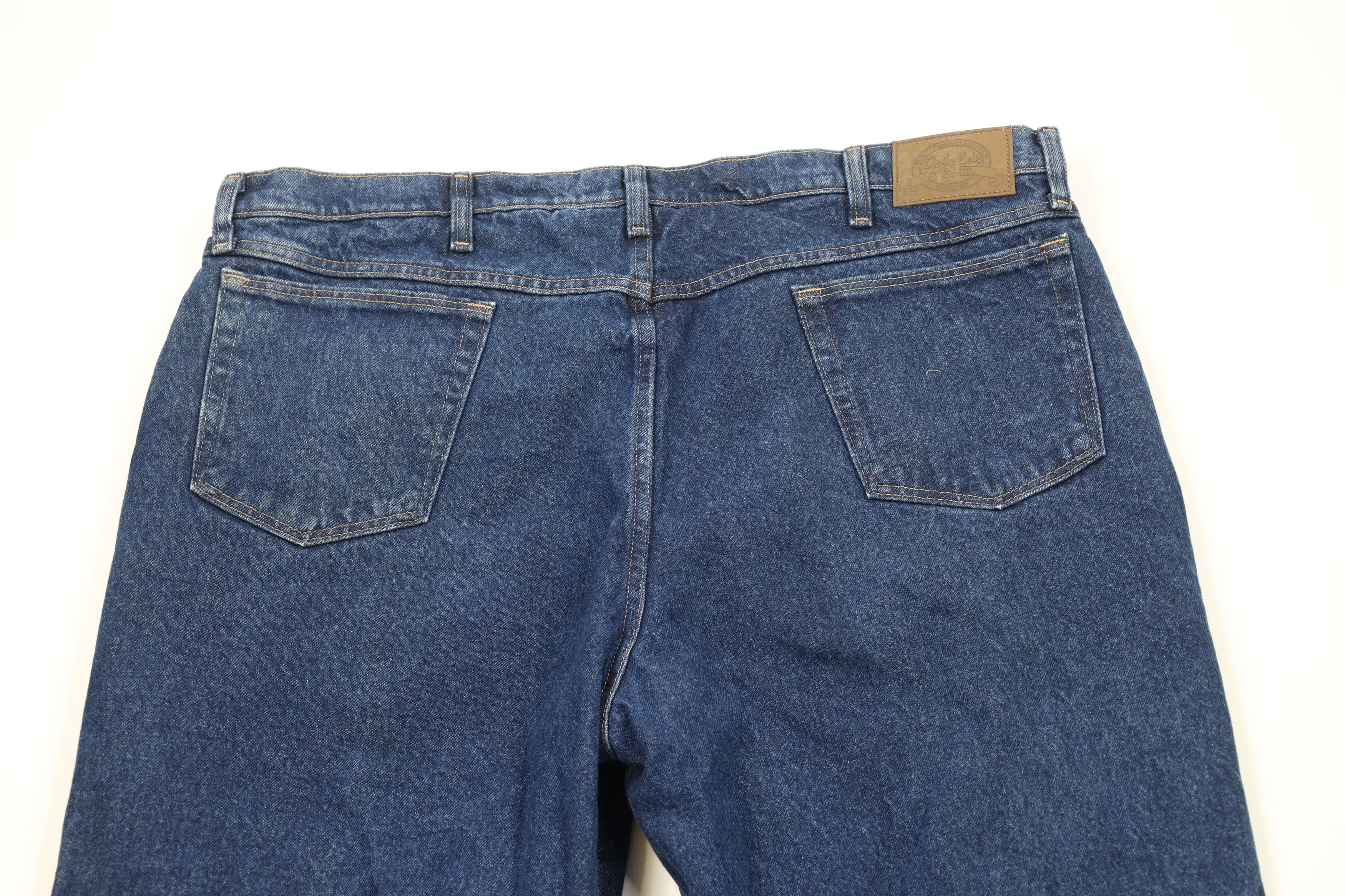 Cabelas Vintage Cabelas Heavyweight Lined Wide Leg Denim Jeans Blue Size US 42 / EU 58 - 13 Thumbnail