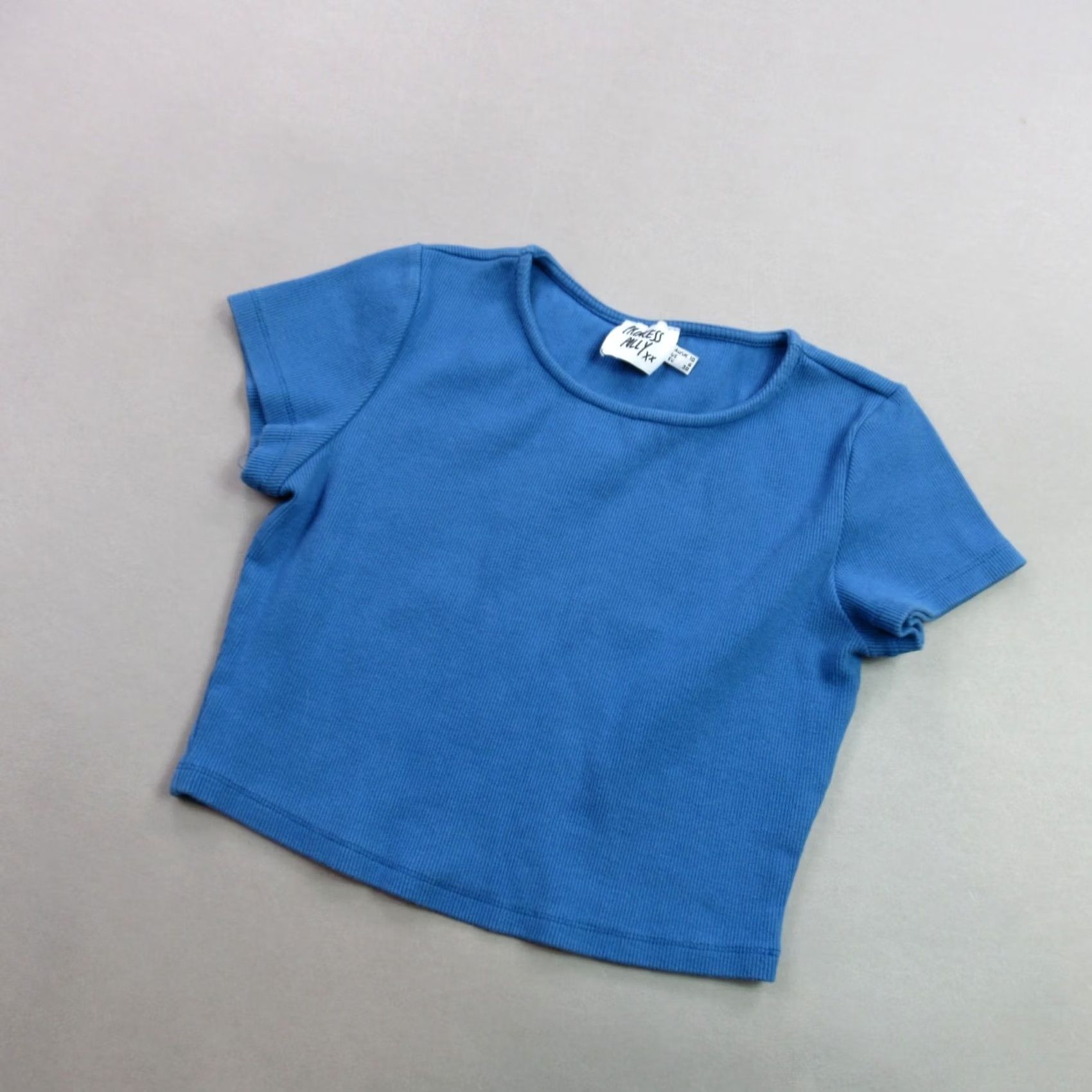 PRINCESS POLLY Princess Polly Shirt Womens 6 Short Sleeve Crew Neck Pullover Blue Casual Size M / US 6-8 / IT 42-44 - 2 Thumbnail