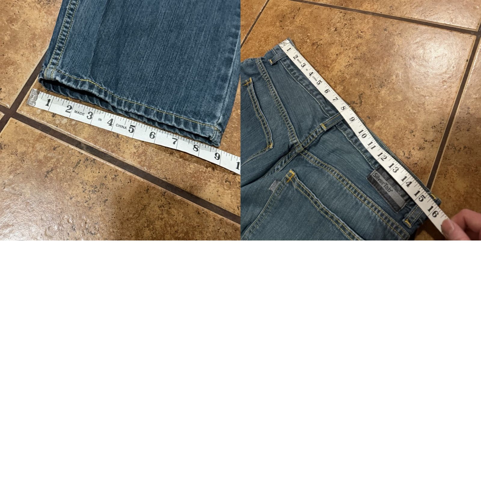 Levi's VINTAGE Levi's SilverTab Baggy Jeans Mens Dark Wash Denim Pants W32 L30 Relaxed Inseam 30" Blue Cotton Jeans Mens Size US 32 / EU 48 - 8 Thumbnail