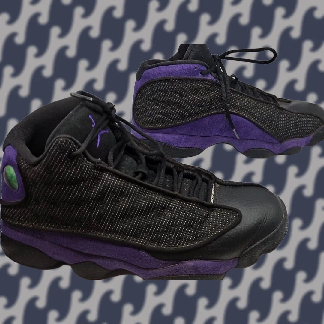 Jordan Brand Air Jordan 13 Retro Black Purple Mens 9.5 Model Air Jordan Sneaker DJ5982-015 Size US 10 / EU 43 - 1 Thumbnail