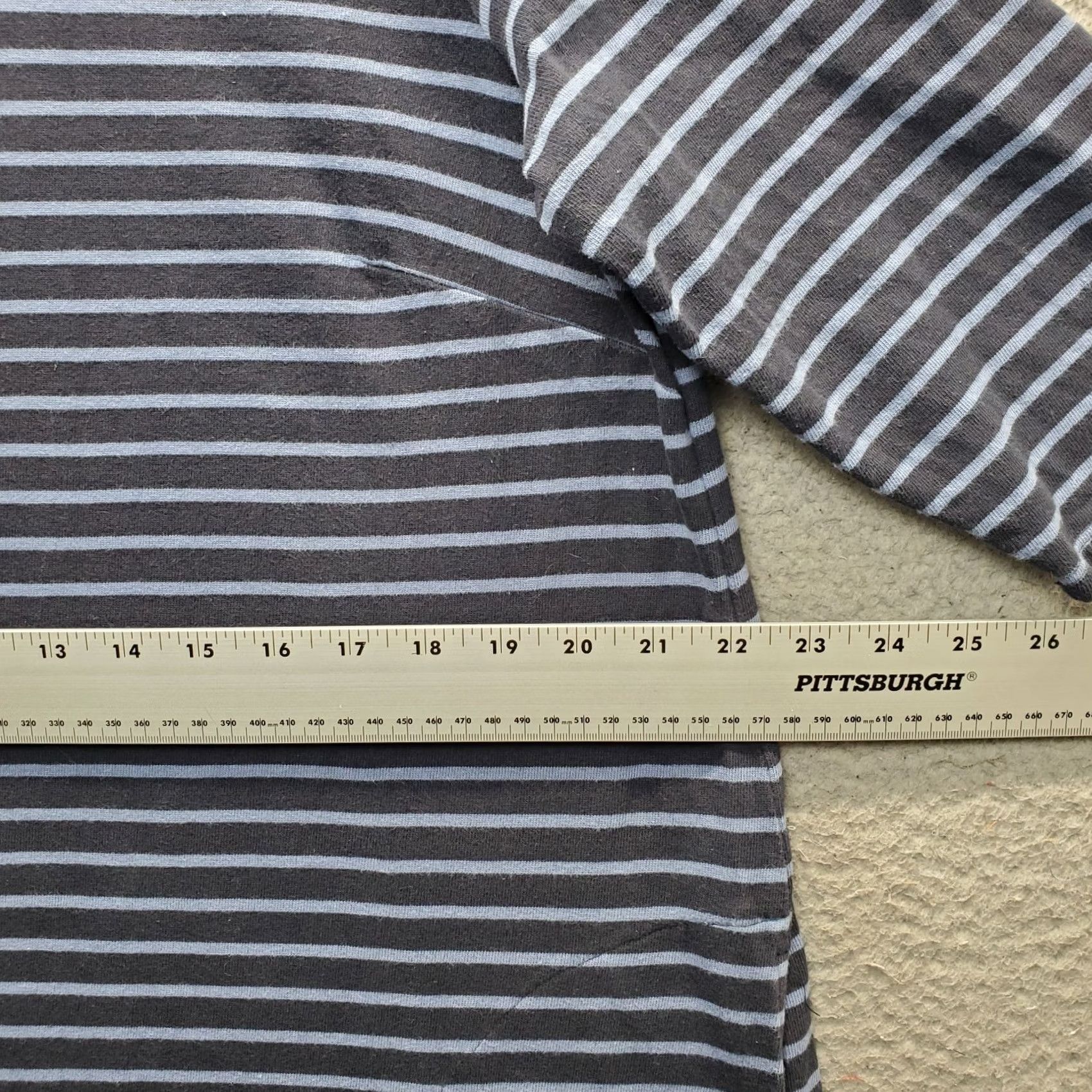 J. Jill J. Jill T-Shirt Dress Womens 1X Multi Striped 3/4 Sleeve Round Hem Keyhole Back Size XL / US 12-14 / IT 48-50 - 4 Thumbnail