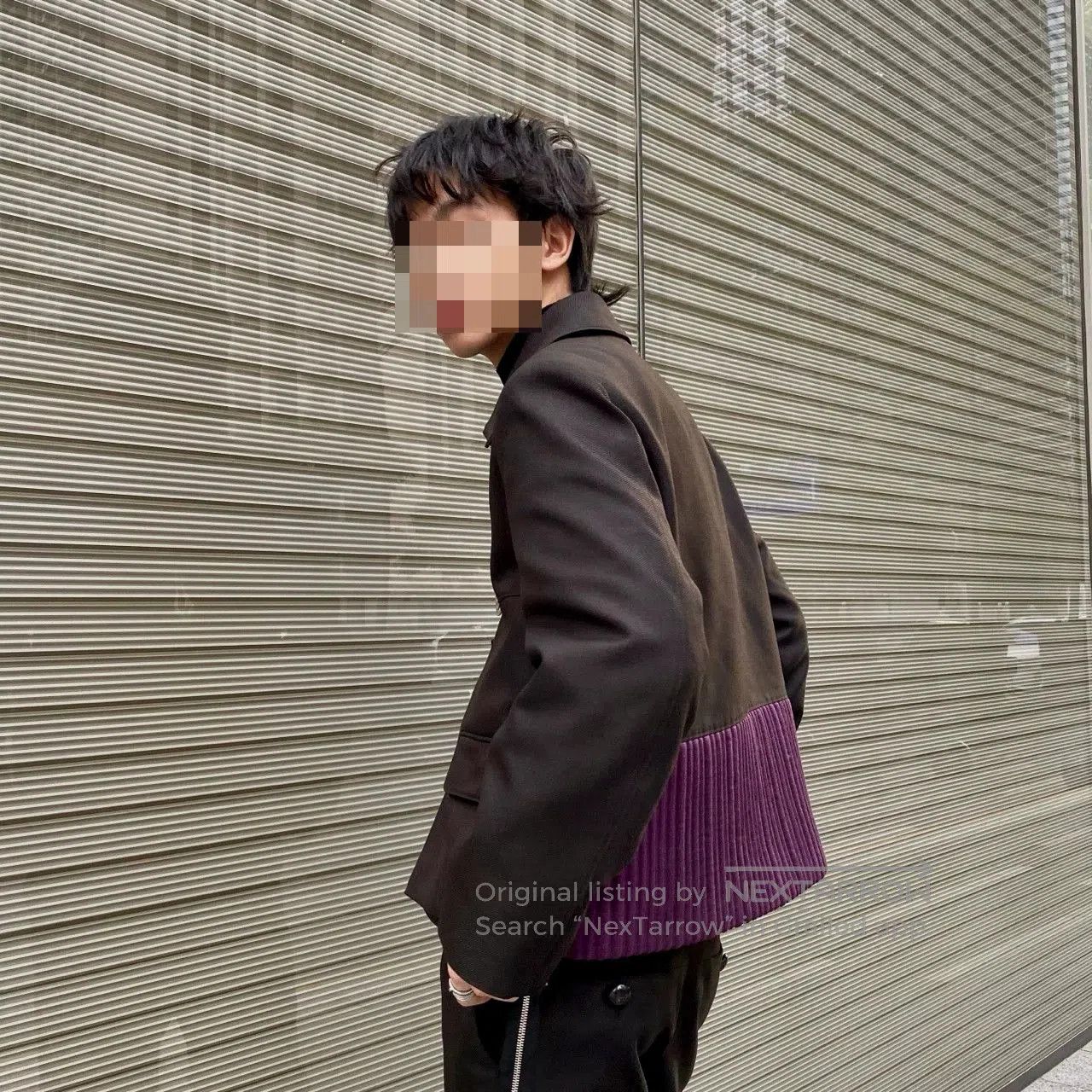 namacheko tailored biker jacket in black.