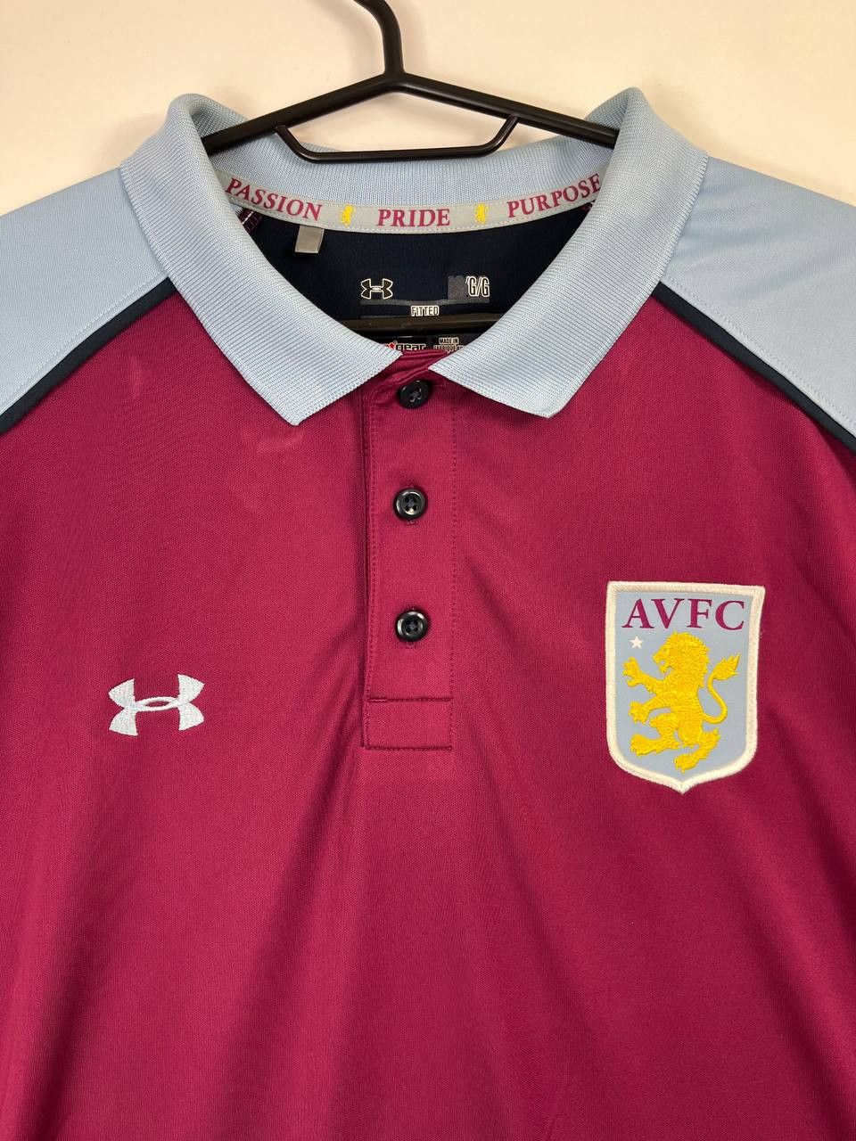 Other Aston Villa Under Armour Polo Shirt AVFC Claret Size XL Size US XL / EU 56 / 4 - 2 Thumbnail