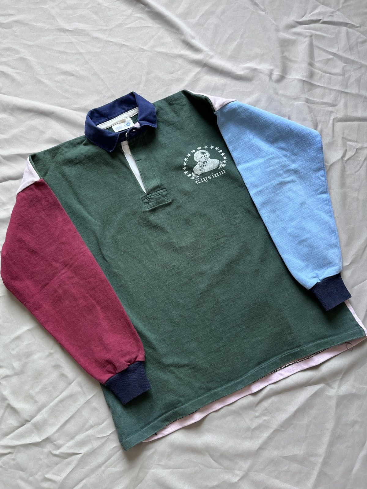 Vintage Vintage Ludwig van Beethoven Elysium Rugby Shirt Size US L / EU 52-54 / 3 - 4 Thumbnail