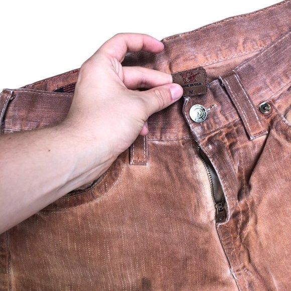 True Religion × Vintage Vintage True Religion Jeans Size 32 RICKY DIRTY ORANGE Size US 32 / EU 48 - 6 Thumbnail