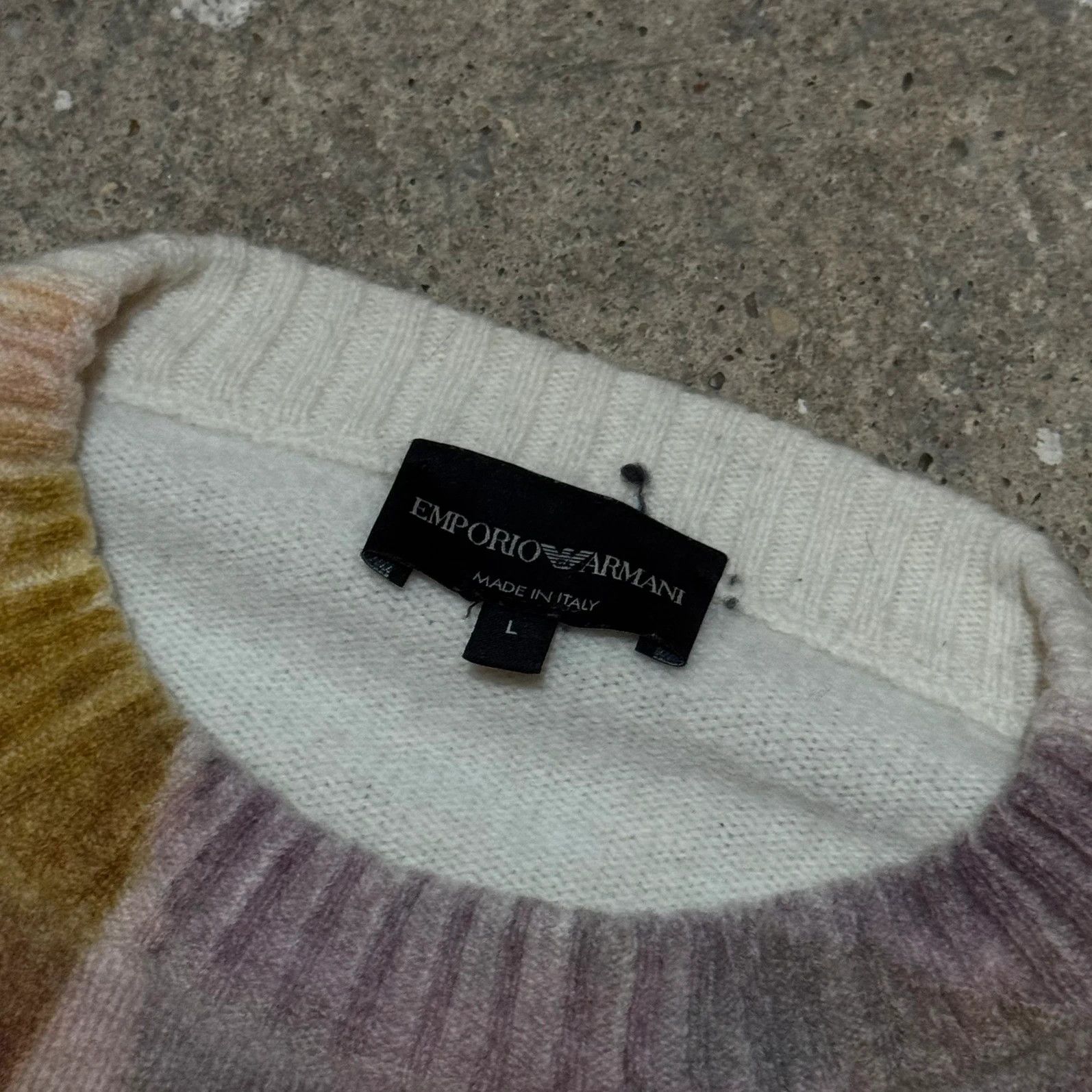 Emporio Armani F/W 2021 Emporio Armani print wool sweater Size US L / EU 52-54 / 3 - 4 Thumbnail