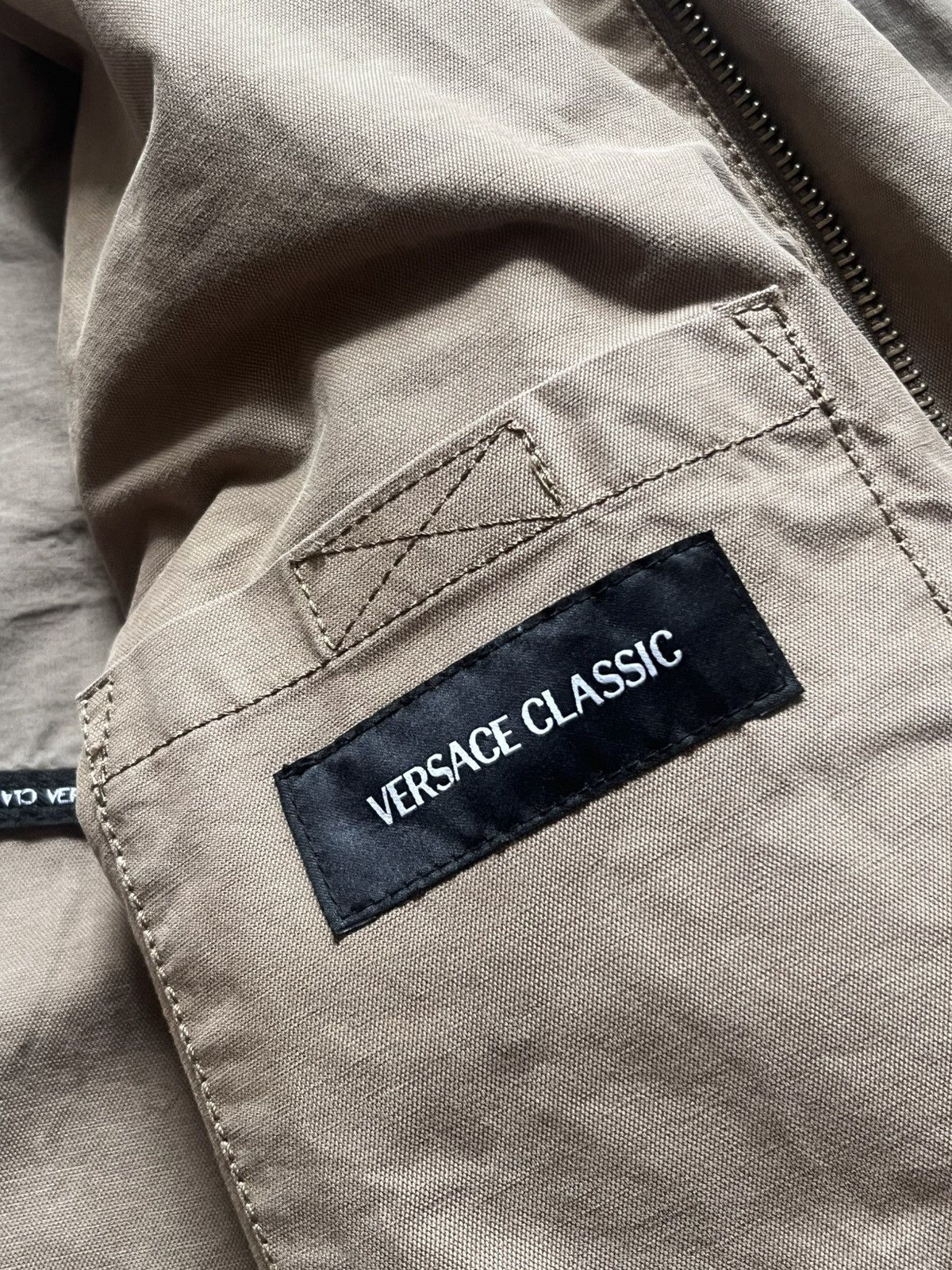 Versace Versace Classic Beige Multipocket Workwear Zip Up Jacket 54 Size US L / EU 52-54 / 3 - 15 Thumbnail