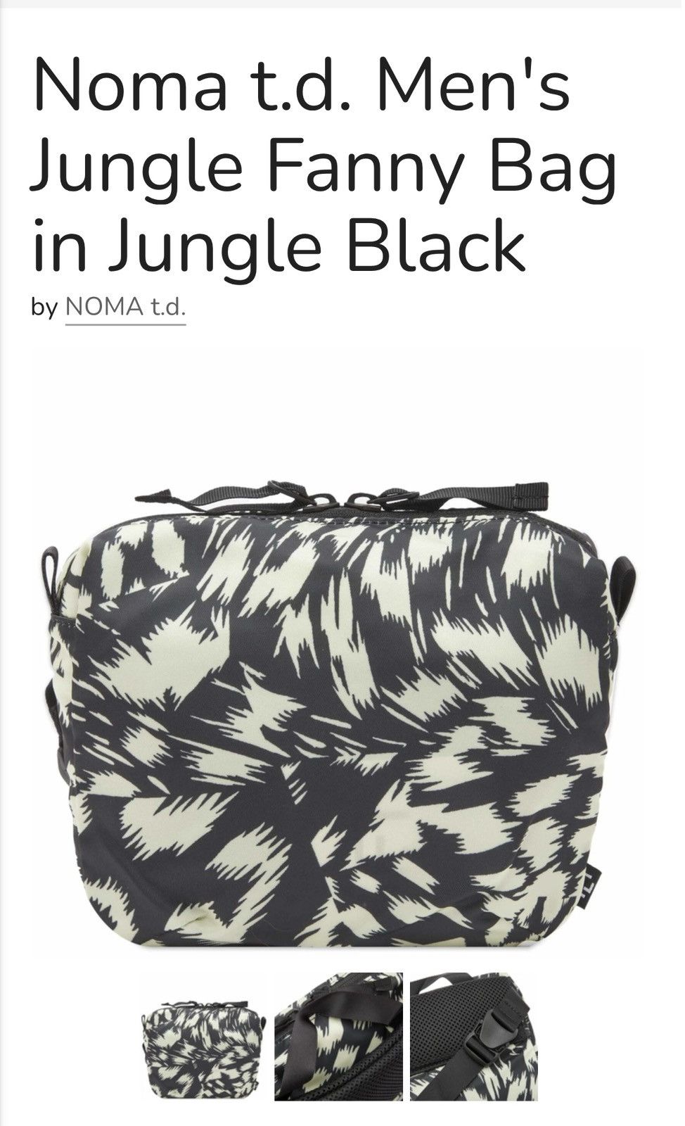 Japanese Brand Noma t.d. Jungle Fanny Bag Size ONE SIZE - 2 Thumbnail