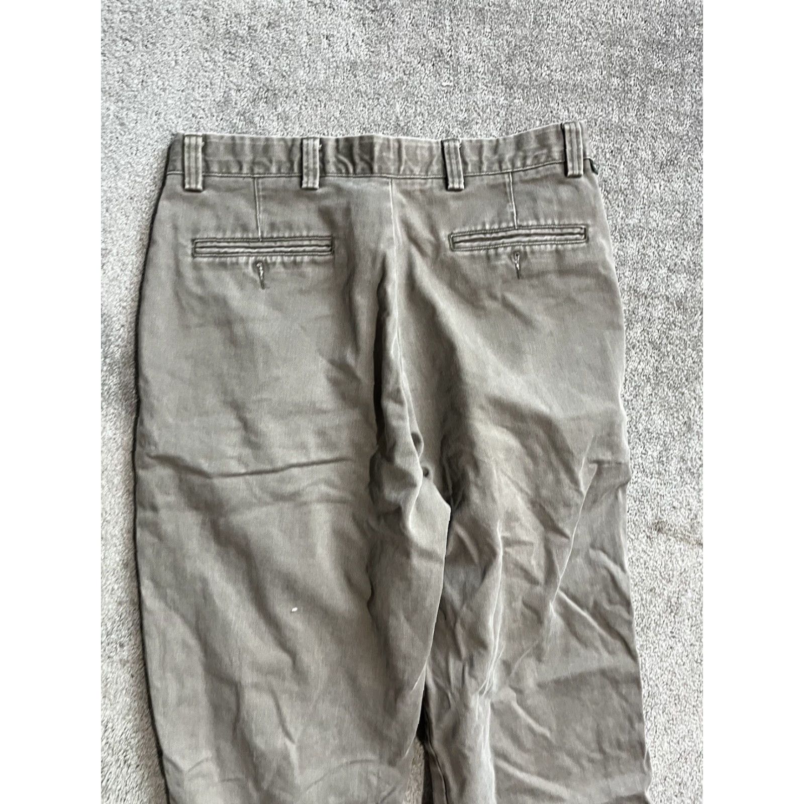 Dockers DOCKERS Pants Flat Front Classic Fit Mens 34x30 Brown Chino | Size 34 Regular Waist 34 Inseam 30 in Cotton Flat Front Belt Loops Button Dockers D2 Size US 34 / EU 50 - 2 Thumbnail