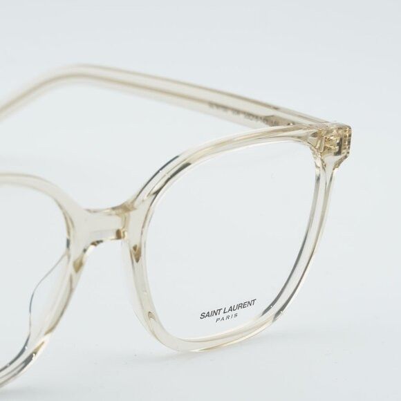 Saint Laurent Paris Saint Laurent SL M155 004 Eyeglasses Transparent Ivory 55mm Size ONE SIZE - 5 Thumbnail