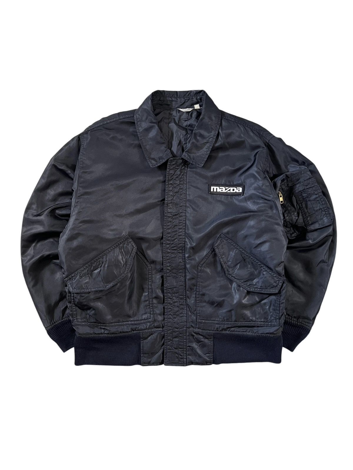 Vintage Vintage 80s Mazda Staff Bomber Jacket Size US L / EU 52-54 / 3 - 1 Thumbnail