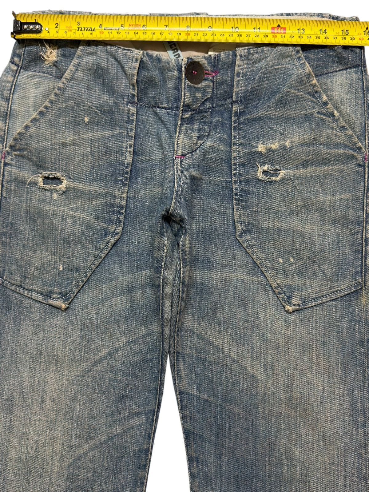 Rogan Vintage 90s Usa Rogan Blue Faded Wash Wide Leg Bootcut Jeans Size US 30 / EU 46 - 10 Thumbnail