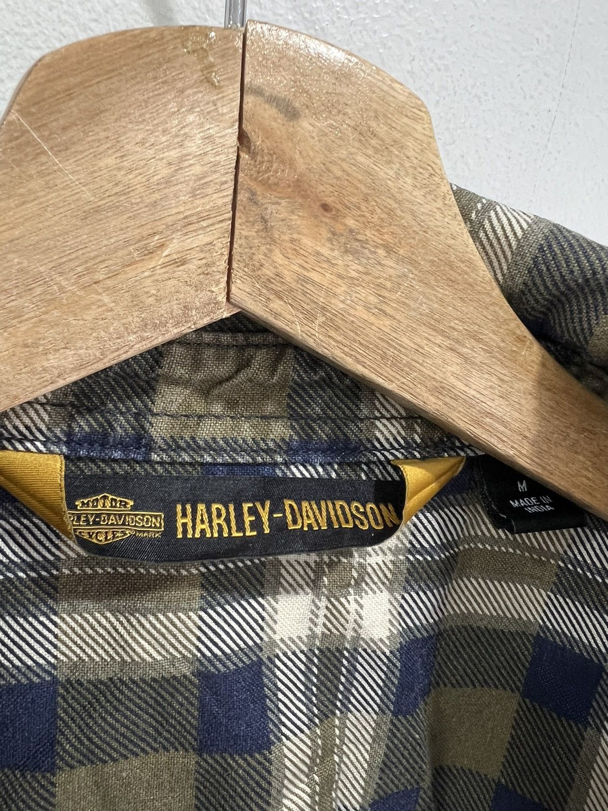Harley Davidson Vintage Harley Davidson Button Up Plaid Shirt stitched Size US M / EU 48-50 / 2 - 6 Thumbnail
