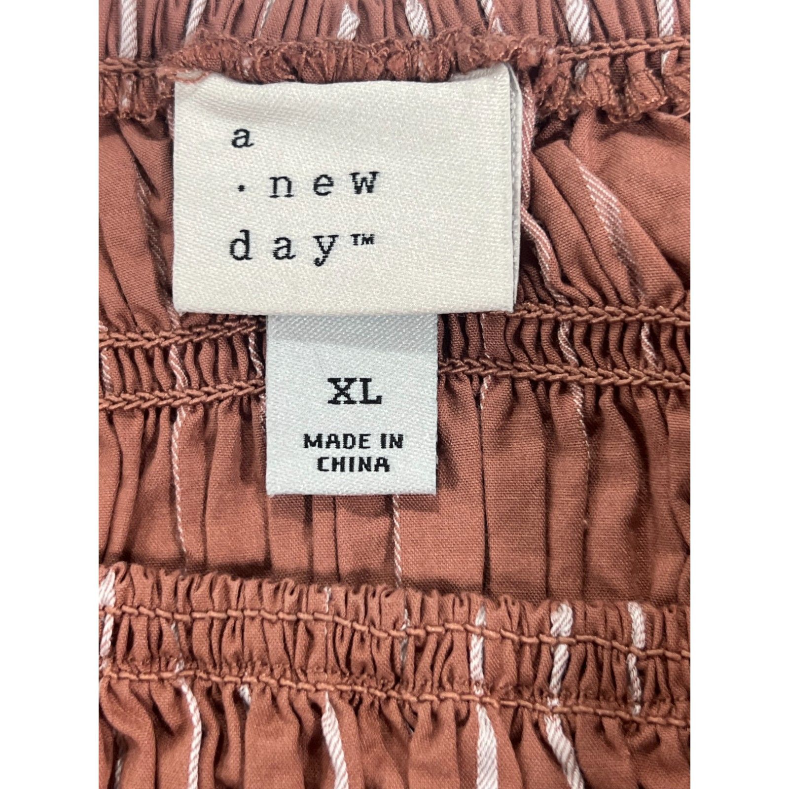 Other A New Day - Women's Top Slim Fit Smocked Tiny Cropped Smocke Size XL / US 12-14 / IT 48-50 - 10 Thumbnail