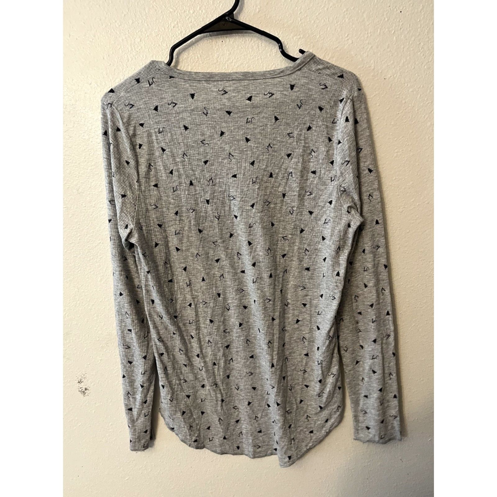 Gap VINTAGE Gap LOVE Long Sleeve Shirt Adult Large Gray 90s Holidays Womens Size L / US 10 / IT 46 - 2 Thumbnail