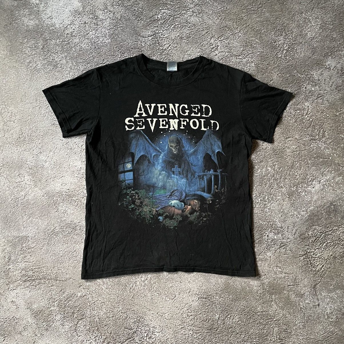 Band Tees Vintage Y2K AVENGED CREEPY FACE ABSTRACT ANGRY HORROR BONES Size US S / EU 44-46 / 1 - 2 Thumbnail