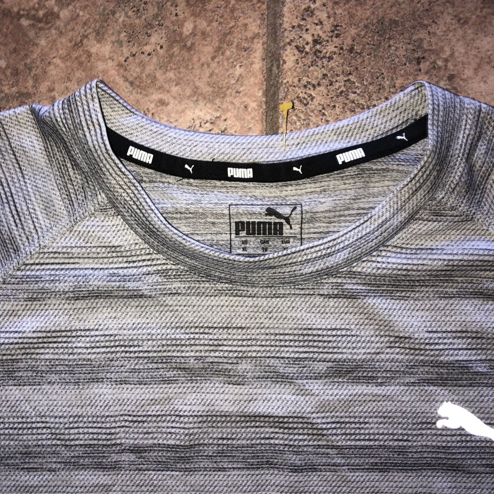 Puma PUMA Gray Athletic T-Shirt Mens XL Crew Neck Pullover Solid Regular Size Athletic Mens Shirt Size US XL / EU 56 / 4 - 2 Thumbnail