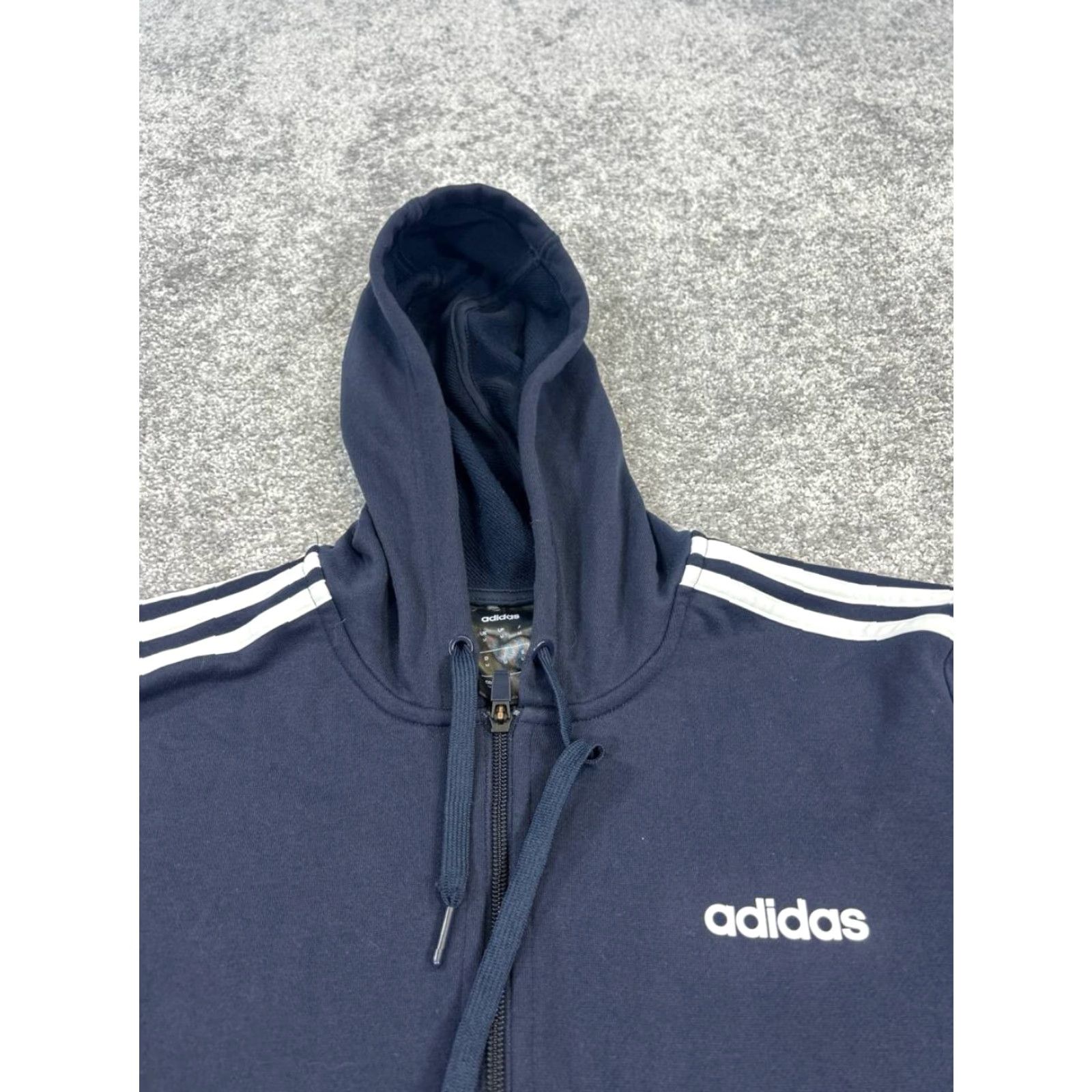Adidas adidas Hoodie Mens Medium Blue Full Zip Fleece Athletic Sportswear Regular Blue Hoodie Mens - Size US M / EU 48-50 / 2 - 2 Thumbnail