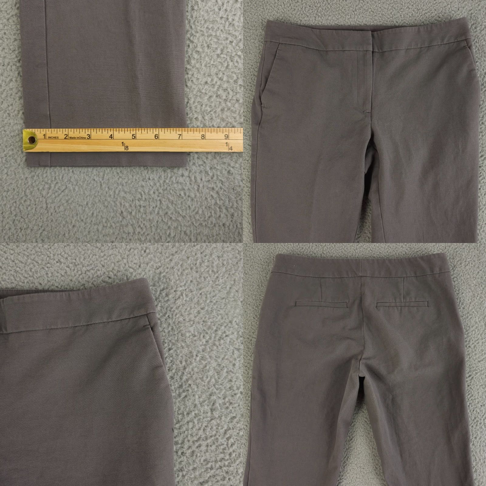 Ann Taylor Ann Taylor Pants Womens 8 Gray Signature Flat Front Straight Leg Ankle Casual Gray Pants Womens 8 Ankle Straight Leg Flat Front Signature Casual Size 30" / US 8 / IT 44 - 8 Thumbnail