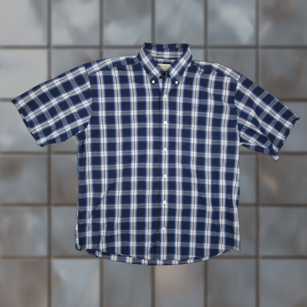 Banana Republic VINTAGE Banana Republic Shirt Mens L Blue Plaid Button-Down Hong Kong 90s Size US L / EU 52-54 / 3 - 1 Thumbnail