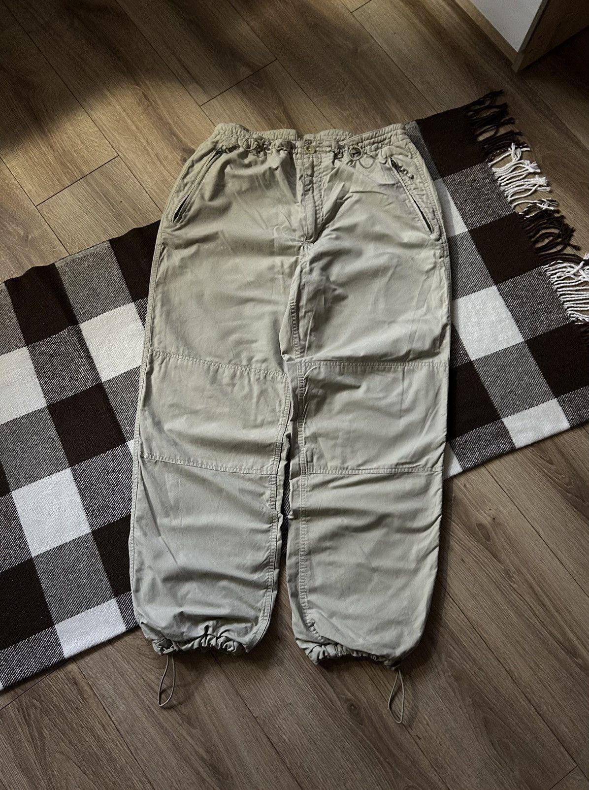 Vintage Gap Parachute Japanese pants with fleece mens