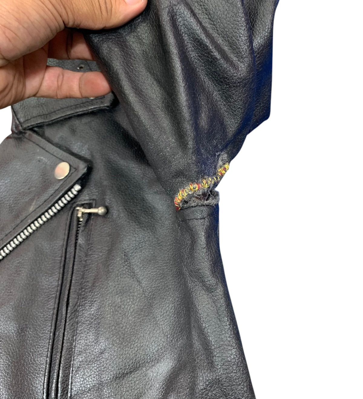Aero Leathers × Schott VINTAGE BLACK LEATHER BIKERS JACKET Size US M / EU 48-50 / 2 - 8 Thumbnail