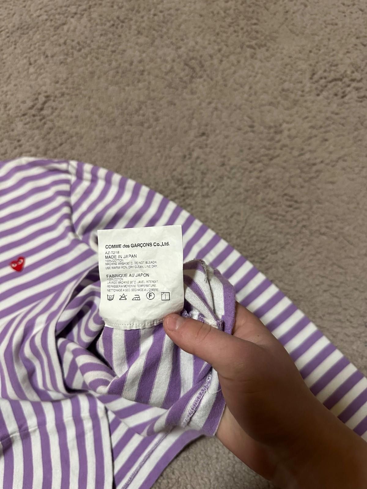 Comme des Garcons Comme des Garçons Girls Striped Long Sleeve T-shirt Tee Size S / US 4 / IT 40 - 8 Thumbnail