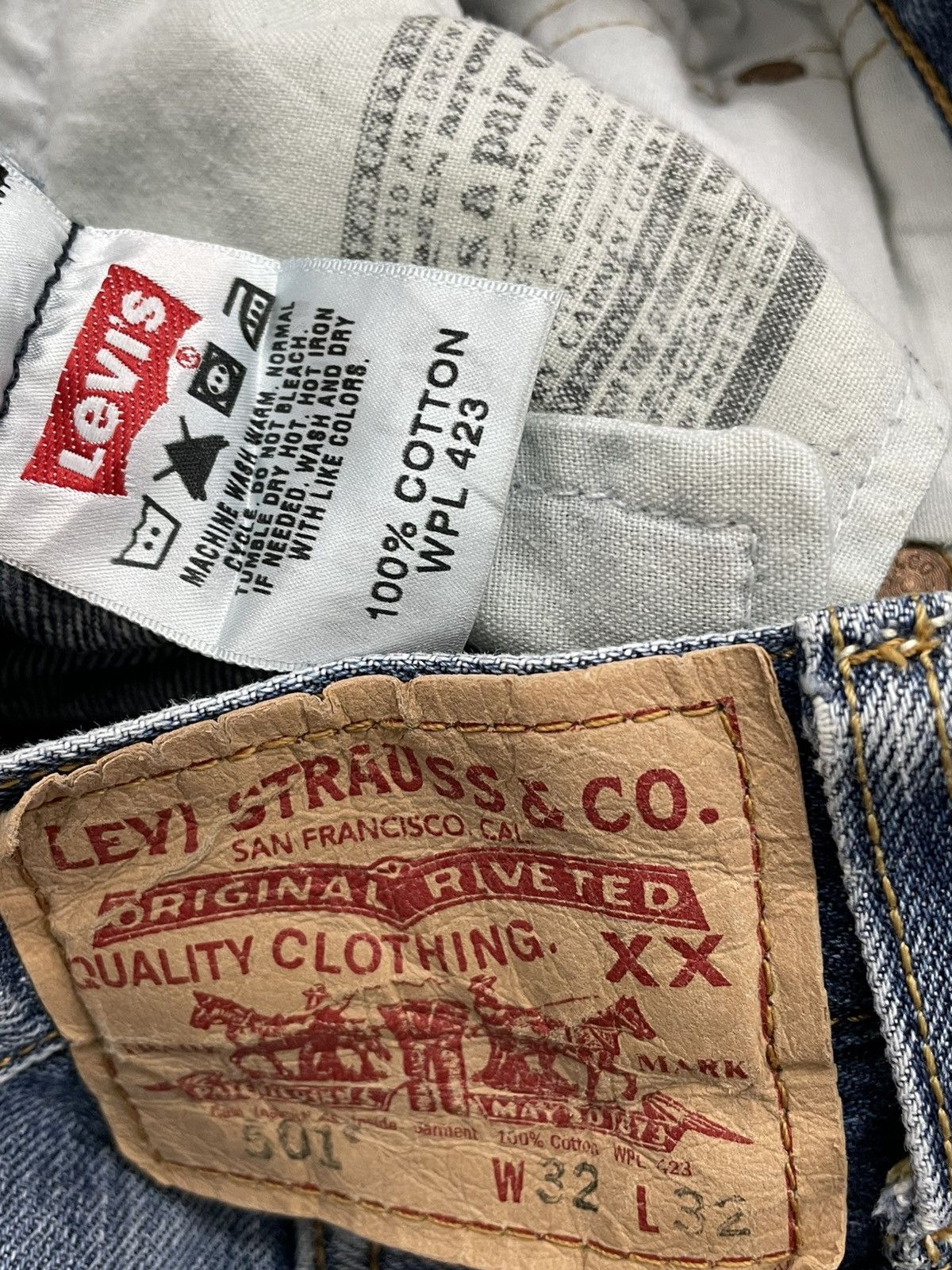 Levi's Vintage Clothing VINTAGE 501 LEVIS USA DESIGNER 90S DISTRESSED INDIGO DENIM Size US 31 - 17 Thumbnail