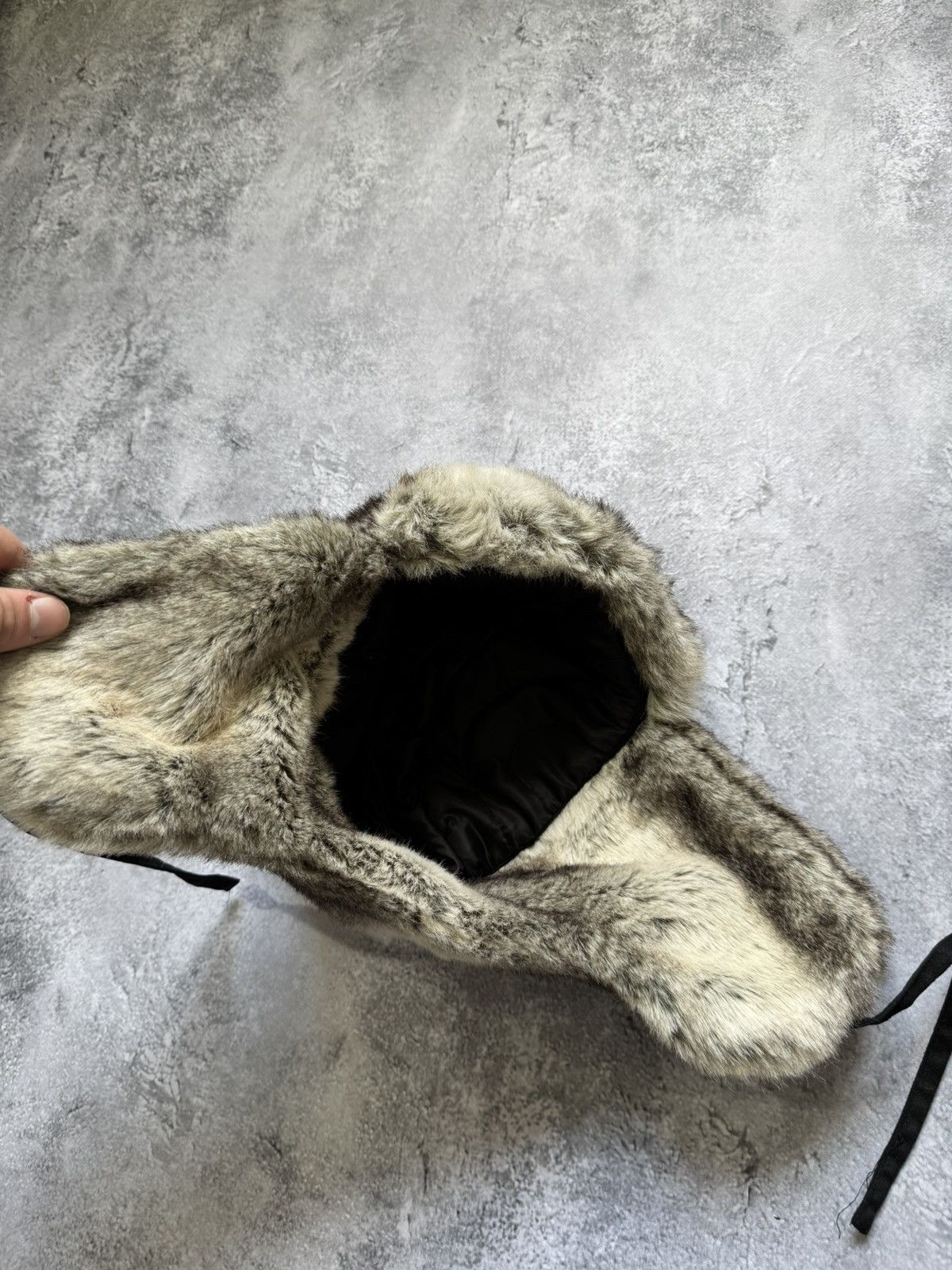 Japanese Brand × Vintage Vintage Alt Fuzzy Mohair Ushanka USSR Hat Balaclava Size ONE SIZE - 4 Thumbnail
