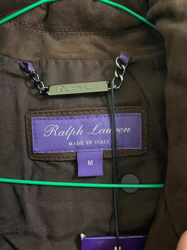 RRL Ralph Lauren RRL Ralph Lauren Purple Label Dark Coffee Lamb Skin Down V Size 40R - 3 Thumbnail