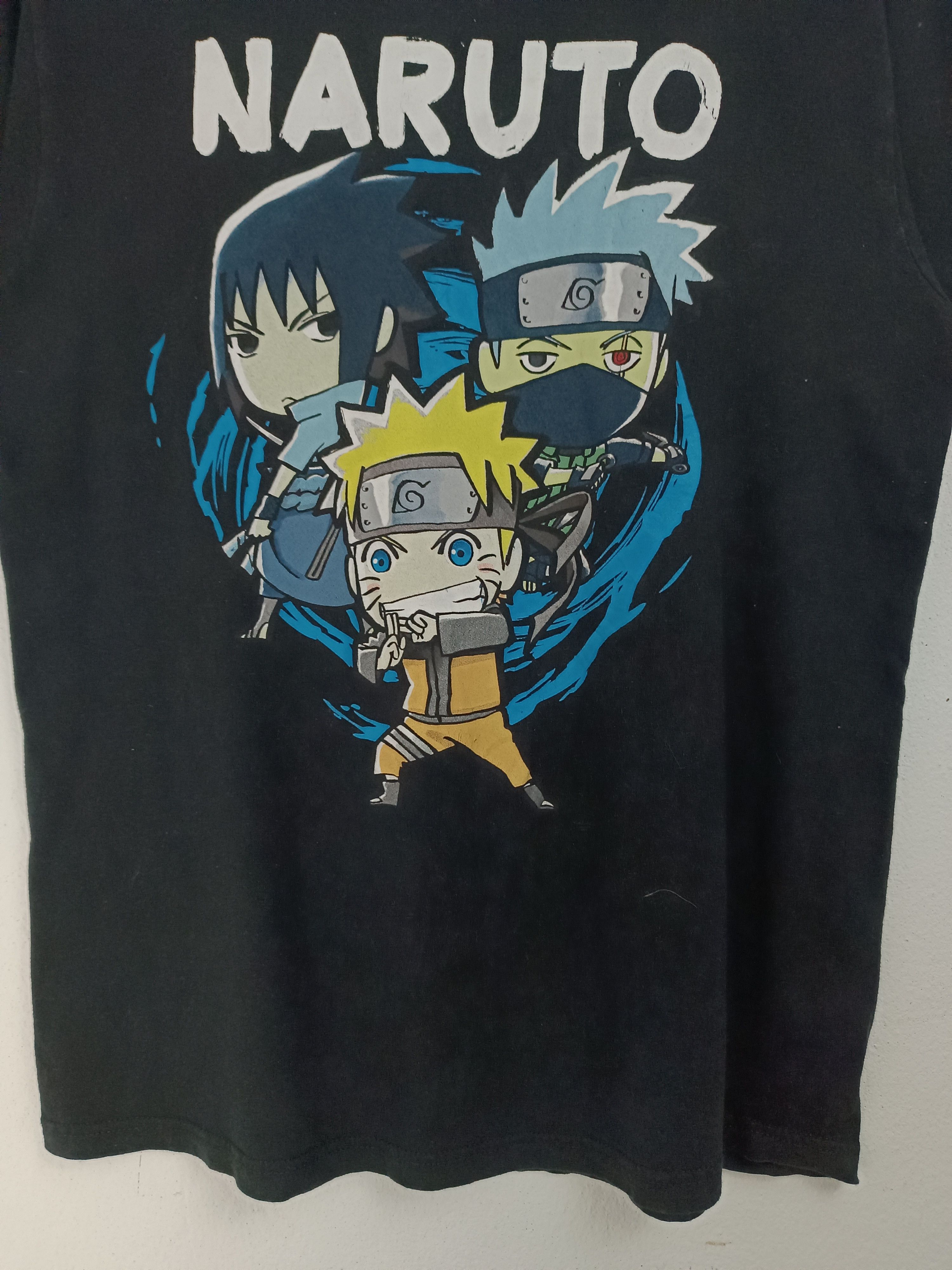 Anime VINTAGE NARUTO KAKASHI SASUKE LINEUP TEE bleach one piece Size US M / EU 48-50 / 2 - 8 Thumbnail