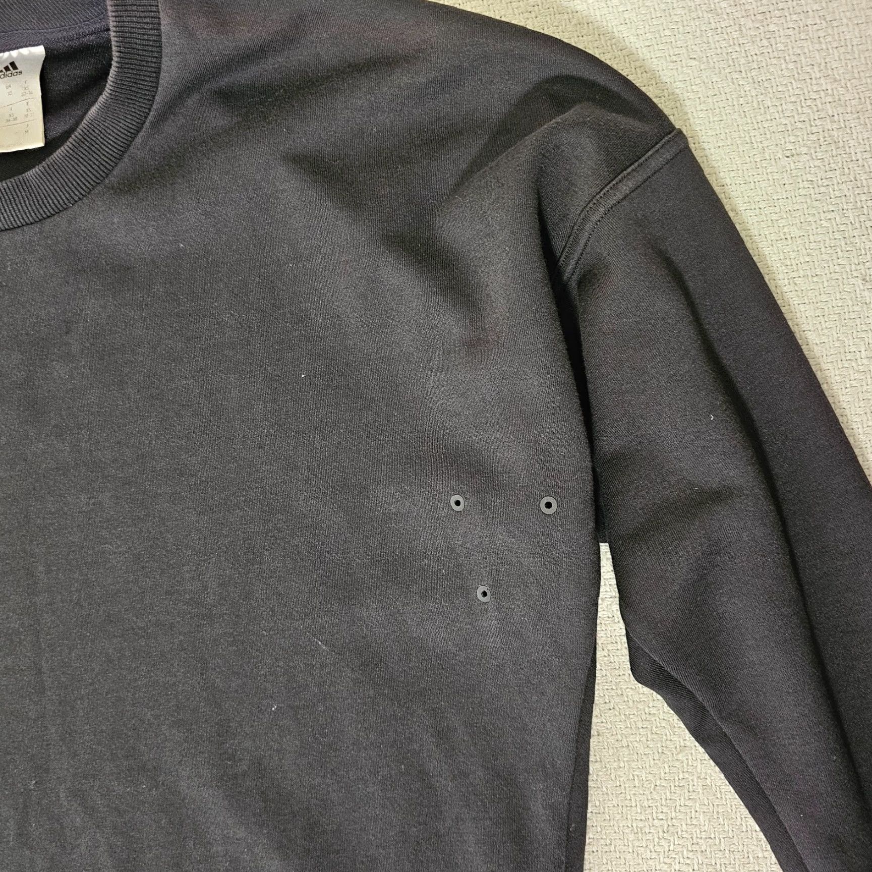 Adidas Adidas XS Black Sweatshirt Tan Try JSY Crewneck Relaxed Fit Vented Size XS / US 0-2 / IT 36-38 - 4 Thumbnail