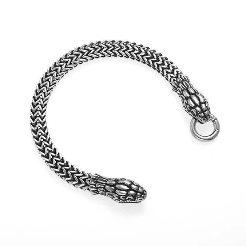 Jewelry Gothic Punk Rock Style Snake Bracelet Chain Size ONE SIZE - 6 Thumbnail
