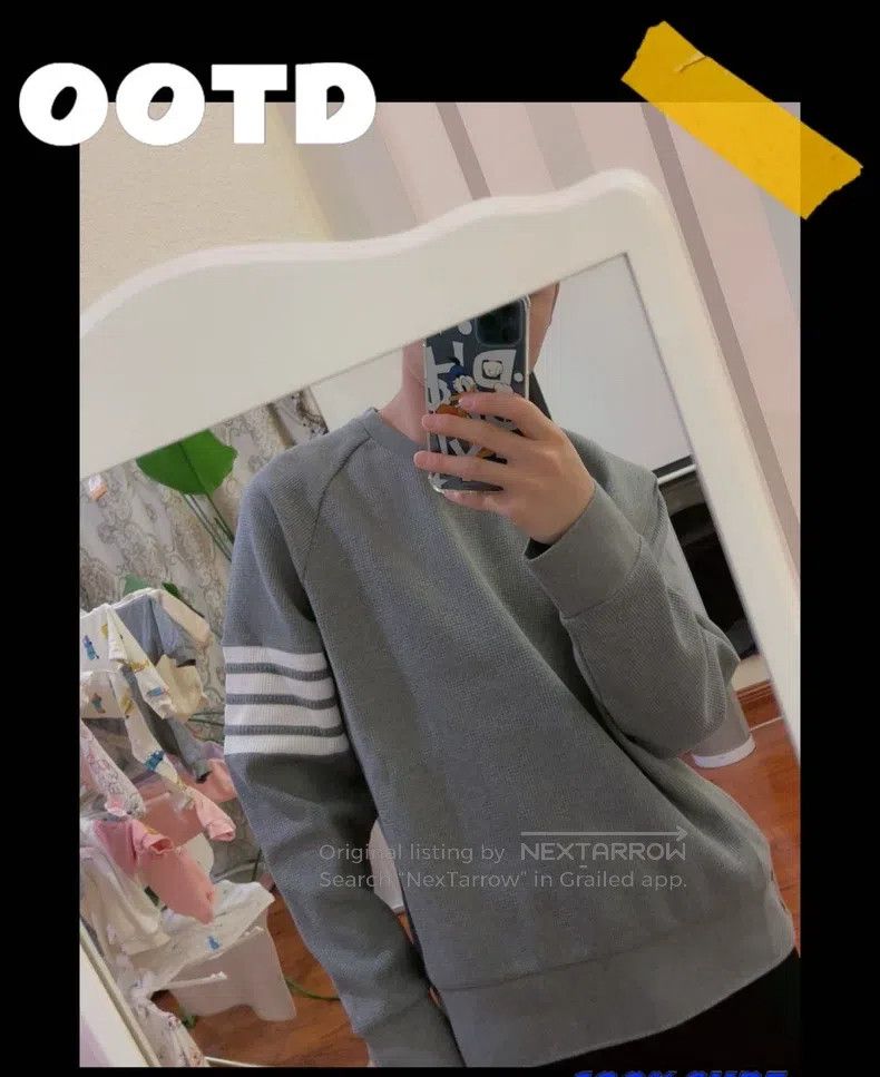 Thom Browne Thom Browne Waffle Sweatshirt Size US XL / EU 56 / 4 - 8 Thumbnail